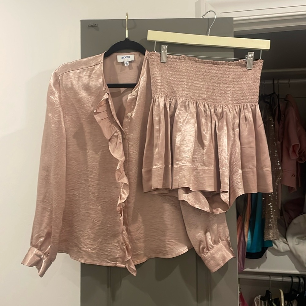 Koch top and skirt set. Top is size xs, skirt is s.